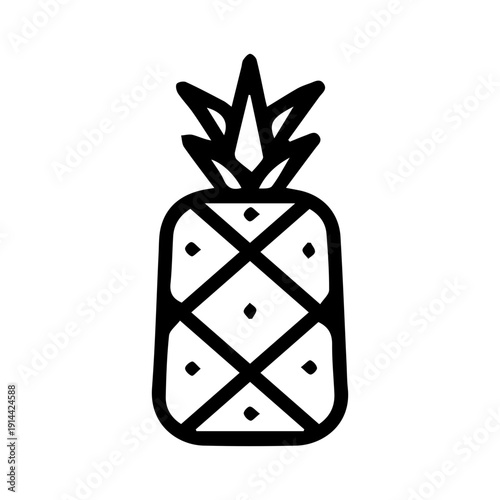 Tropical Pineapple Fruit Icon