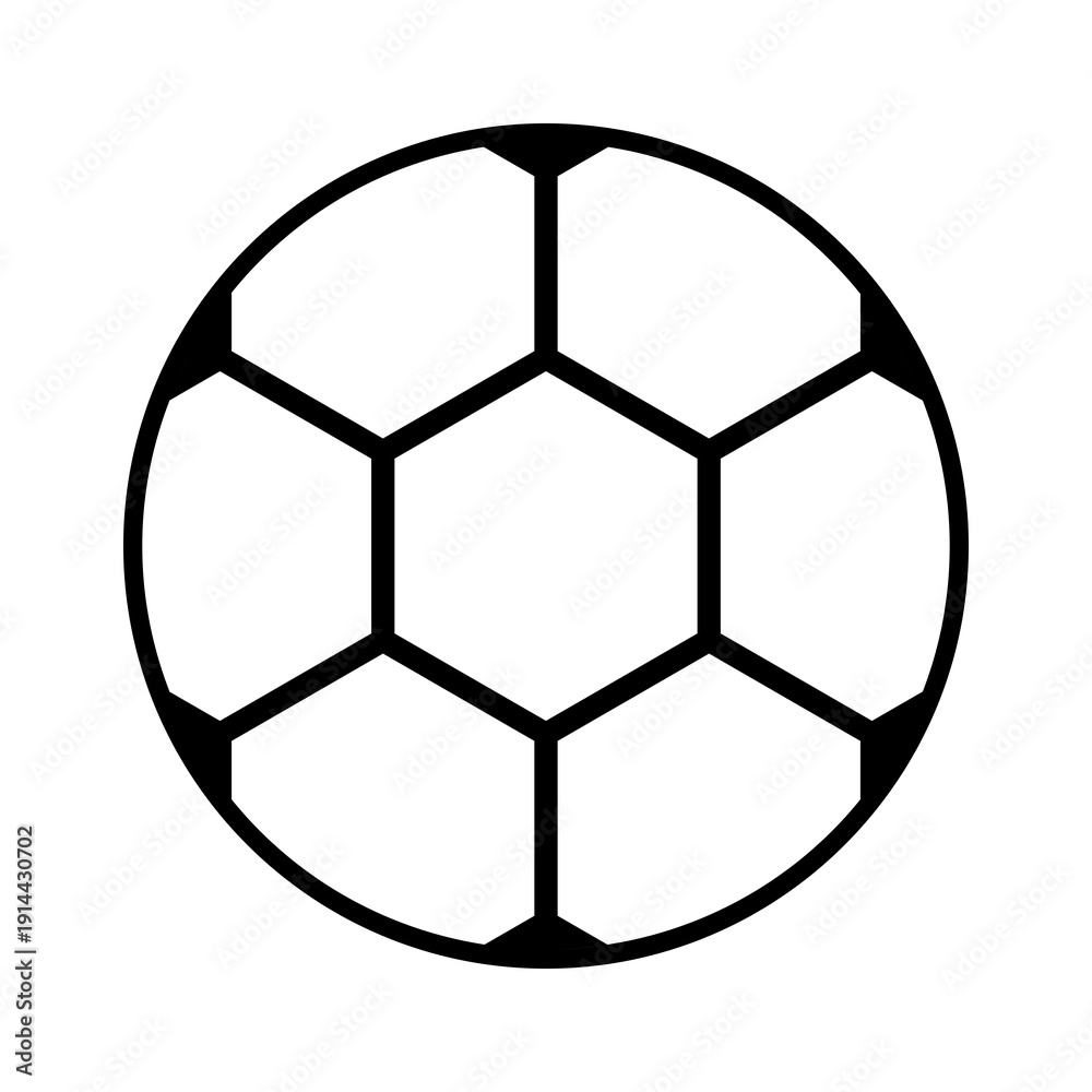 Fototapeta premium Football Hexagon Pattern PNG Transparent