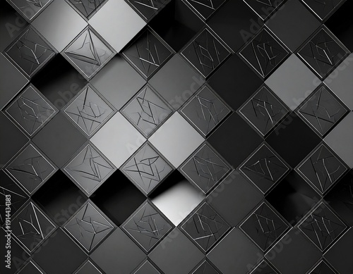 abstract geometric background, AI Image