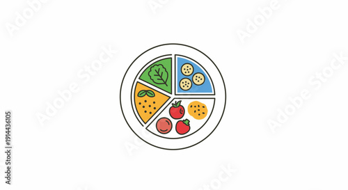 Colorful Pizza Slices on Plate Closeup.