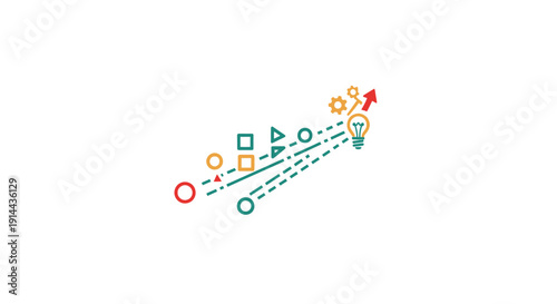 Colorful Shapes and Symbols in Motion.