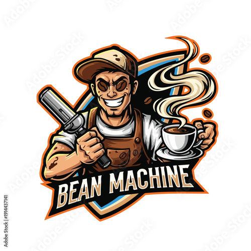 Bean Machine Coffee Engine Logo