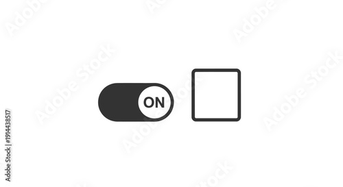 Electric Switch Toggle Button On Position.