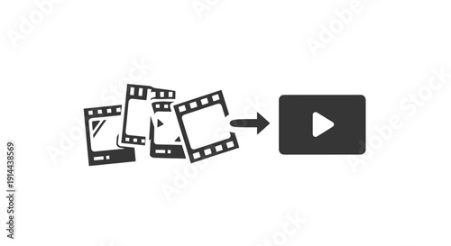 Film Strips Converting to Video Play.