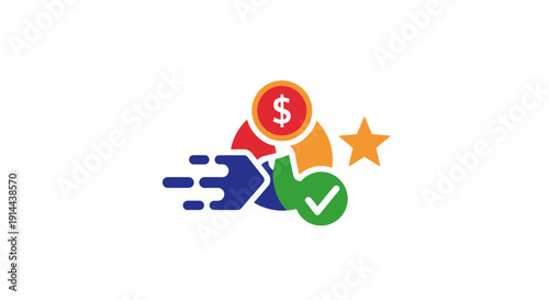 Finance Growth Success Arrow Icon.