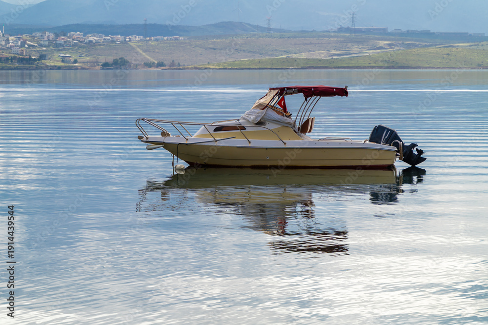 custom made wallpaper toronto digitalWith calm, reflective sea and boats and cloudy sky