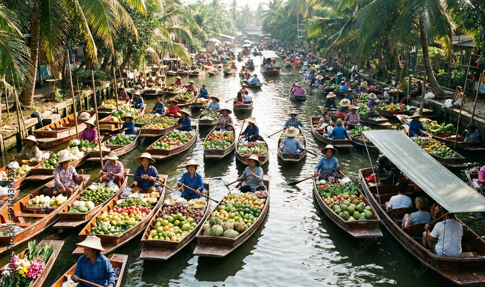 Obraz premium Floating Market