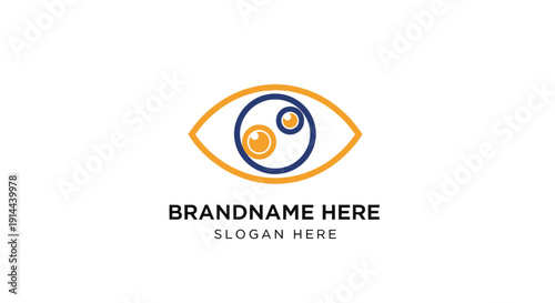 Stylized Eye Logo Template Design Element.