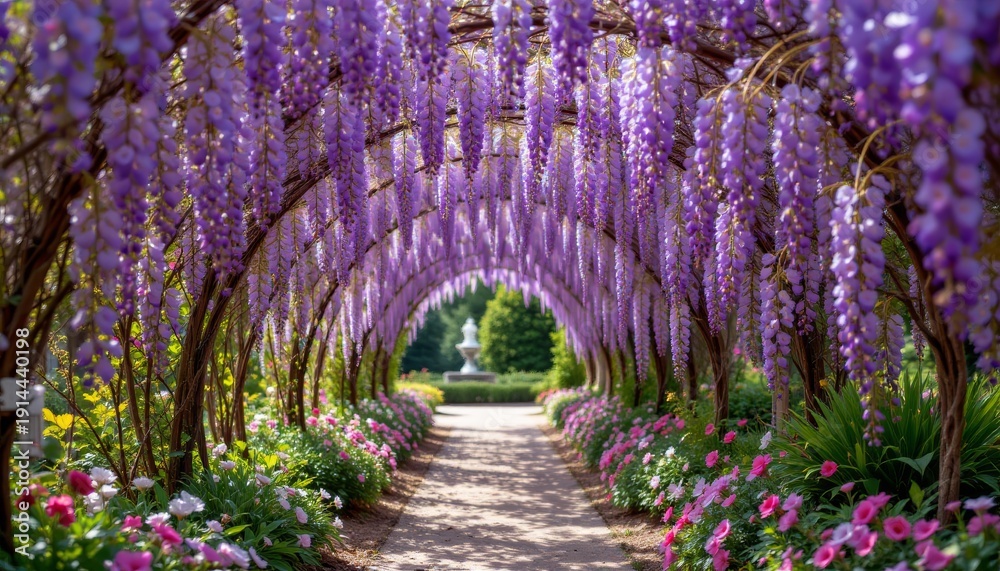 Fototapeta premium Wisteria Tunnel in Spring Garden