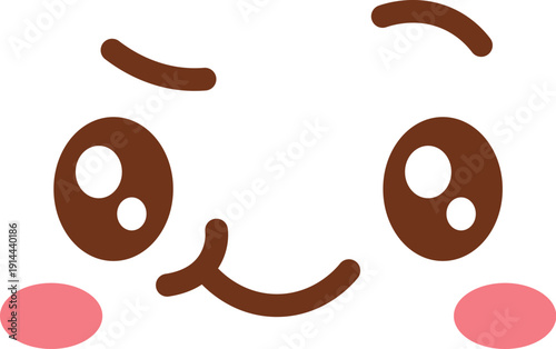 Kawaii Face Wink Cartoon