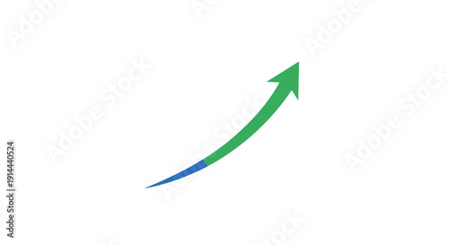 Green Arrow Moving Upward Trend.
