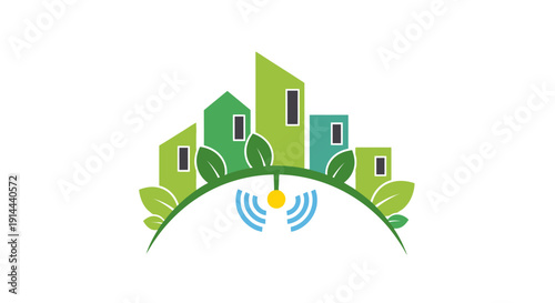 Green buildings with wireless connectivity.