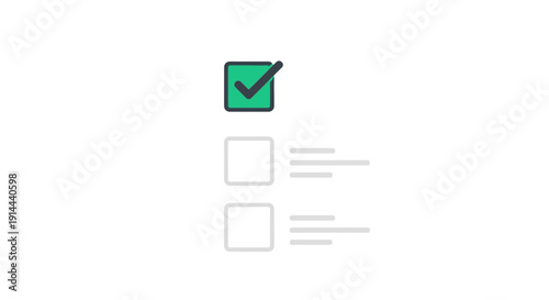 Green Check Mark Icon Symbol.