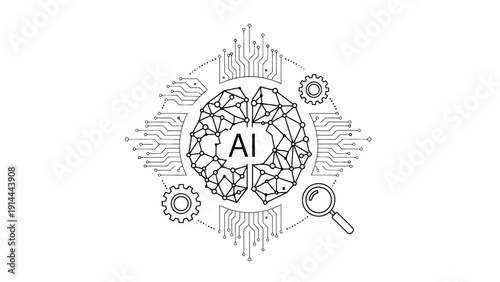 Artificial Intelligence Technology Symbol.