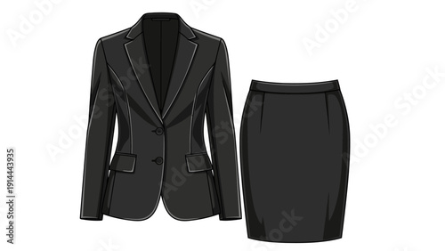 Black Business Suit Outfit.