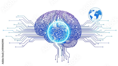Brain with Globe Circuit.