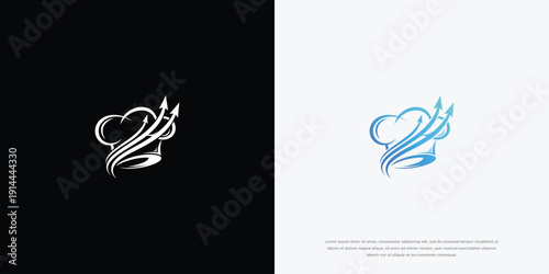 Professional Chef Hat Logo Design for Culinary Growth Restaurant Success Food Business Branding.