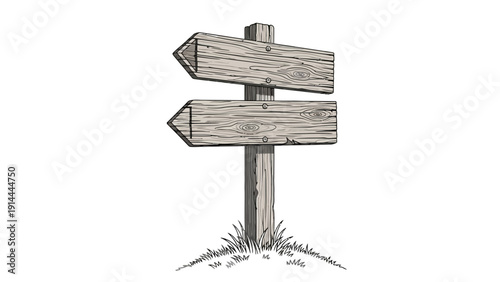 Wooden Sign Post Directions.