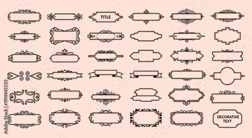 Collection of decorative vintage frames and ornamental borders in various elegant styles.