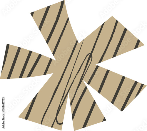 Asterisk Burst Paper Cutout