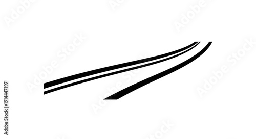 Black Brush Stroke Lines.