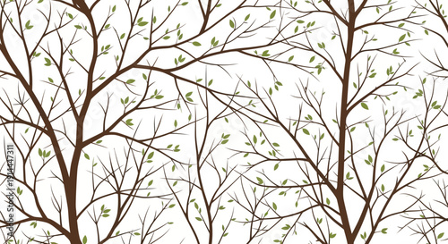 Brown Tree Branches Pattern.