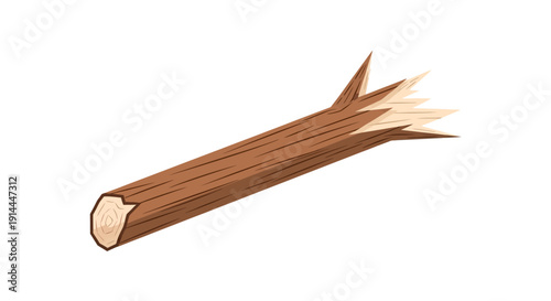 Broken Wooden Branch Stick.