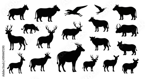 Collection of Animal Silhouettes.