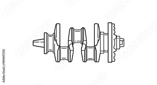 Crankshaft Mechanical Component.