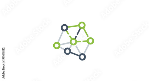 Molecular structure with connected nodes.