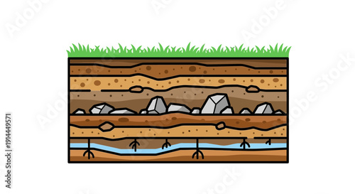 Soil Layers Cross Section.