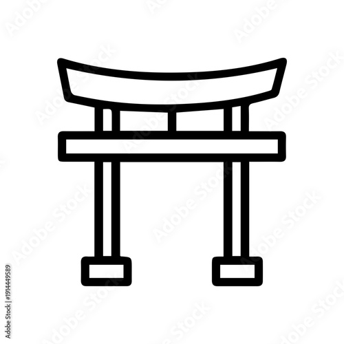 Japanese Torii Gate Outline