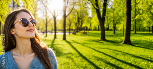 young woman with sunglasses...