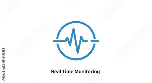 Real Time Monitoring Logo with Heartbeat.