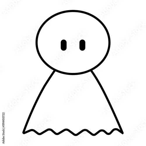 てるてる坊主のシンプルイラスト