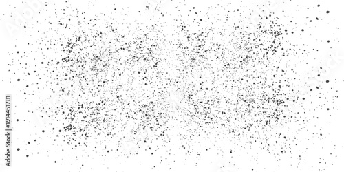 Seamless abstract polka dot pattern. Black hand drawn drip points isolated on white background. Stone texture, ink blots stain, grain, paint splash, spray effect. Vector grunge splattered illustration