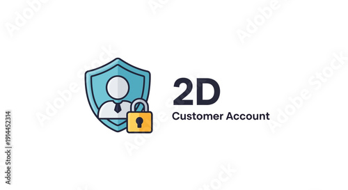 Secure Customer Account Login Protection Icon.