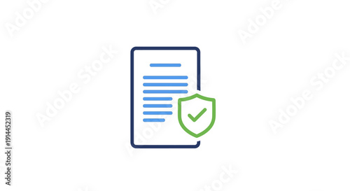 Secure Document with Shield and Checkmark.