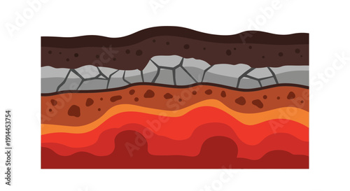 Earth Layers Geological Structure.