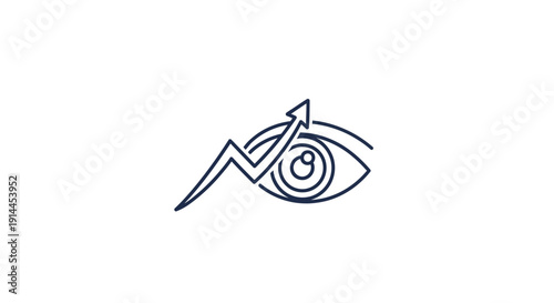 Simple Line Drawing of Human Eye.