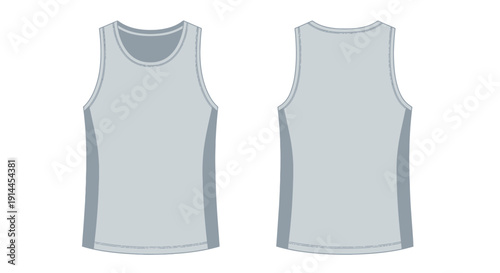 Gray Tank Top Clothing.