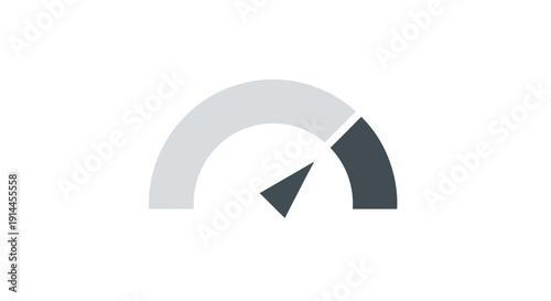 Speedometer gauge with needle indicator.