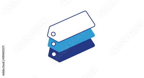 Stack of Blank Price Tags Illustration.