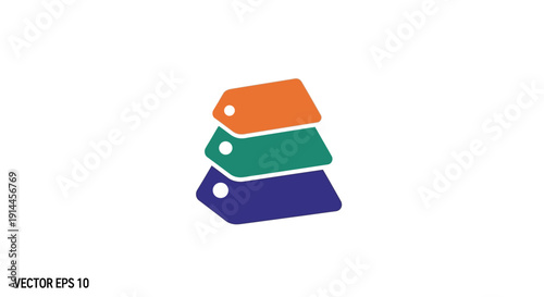 Stacked Colorful Price Tags.