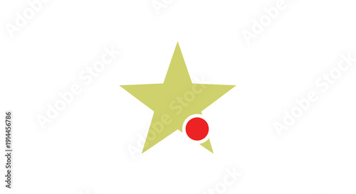Star with a red dot symbol.