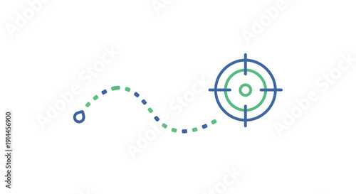 Target with dotted line aiming.
