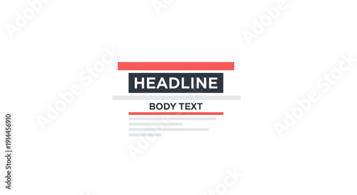 Template for Headline and Body Text Design.
