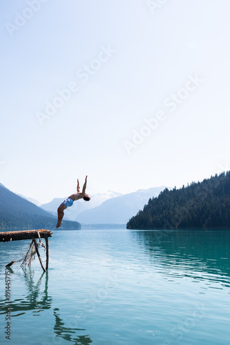 Canvas Print Summer at Cheakamus Lake