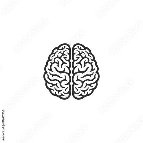 Brain logo flat vector design