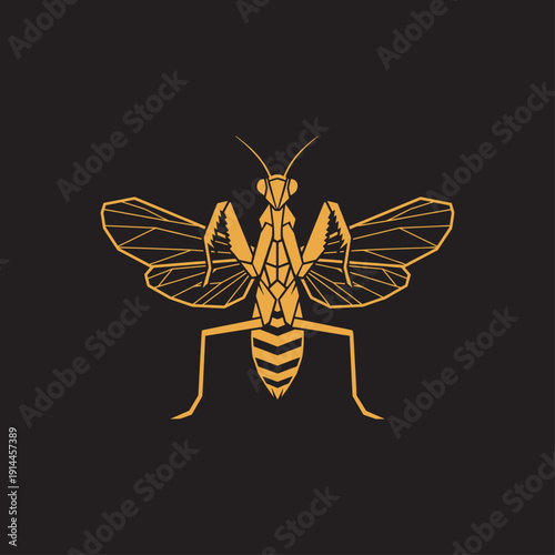 Insect logo flat vector design
